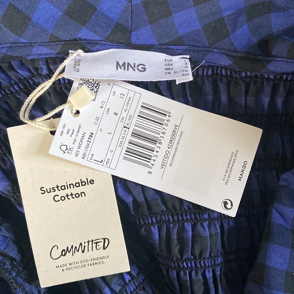 Mango Reserve Babydoll Collar Gingham
Dress, Medium Blue - Picture 7 of 7